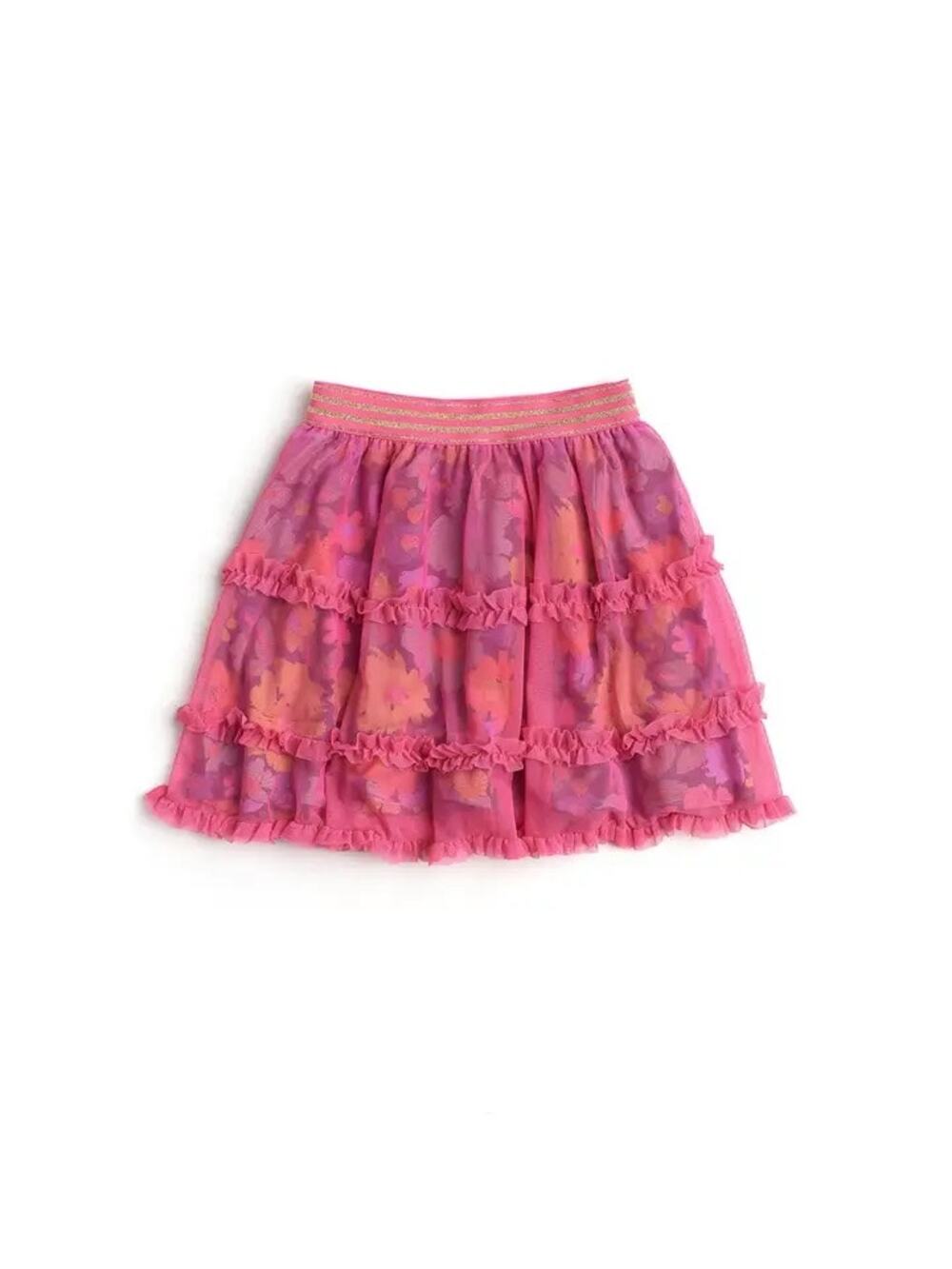 Finding Foxtale Pink Peekaboo Floral Tulle Skirt Girls Size 6 NWT Twirl Boutique